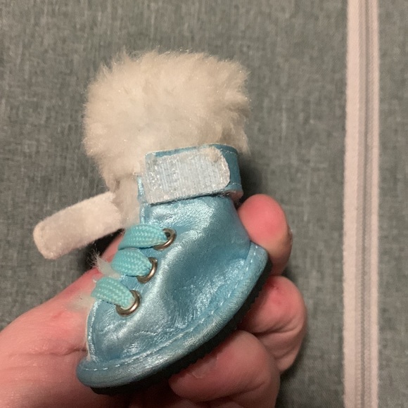Foufoudog Booties in Shiny Ice Blue - Picture 6 of 9